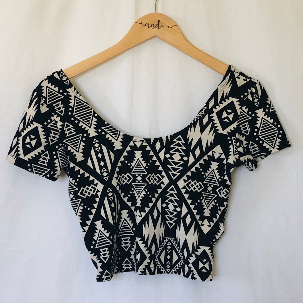 PINK Aztec Tribal Crop Top